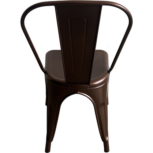 Vintage Industrial Metal Dining Bistro Chair Bronze Finish | Stalwart DA-HYX5031BRONZE