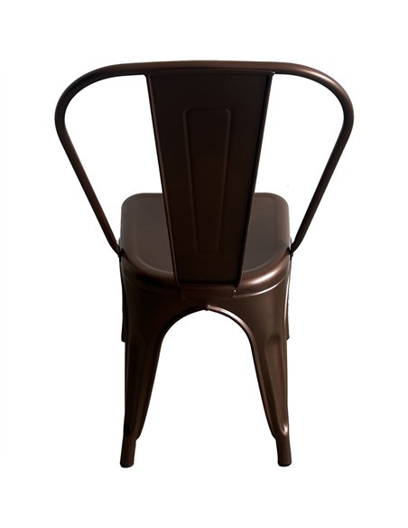 Vintage Industrial Metal Dining Bistro Chair Bronze Finish | Stalwart DA-HYX5031BRONZE