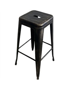 Industrial Bar Stool Aged Black Finish 310x310x770mm | Stalwart DA-HYX504AGED