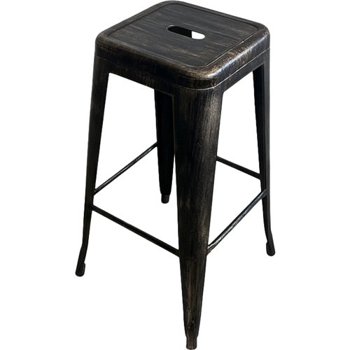 Industrial Bar Stool Aged Black Finish 310x310x770mm | Stalwart DA-HYX504AGED