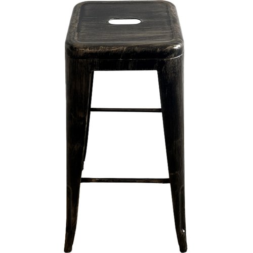 Industrial Bar Stool Aged Black Finish 310x310x770mm | Stalwart DA-HYX504AGED