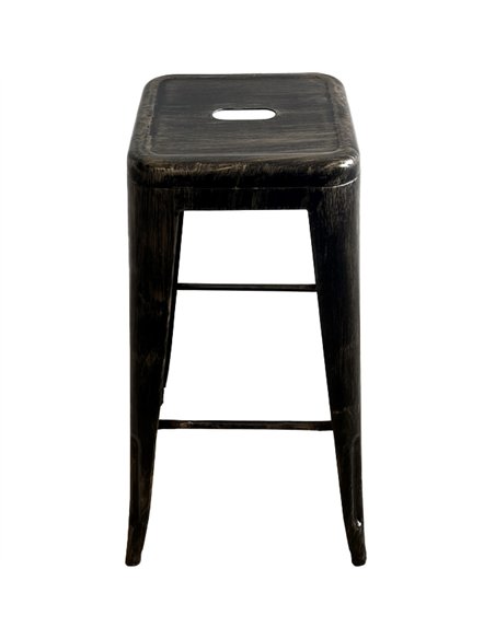 Industrial Bar Stool Aged Black Finish 310x310x770mm | Stalwart DA-HYX504AGED