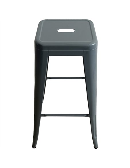 Industrial Bar Stool Steel Gray Finish 310x310x770mm | Stalwart DA-HYX504STEELGRAY