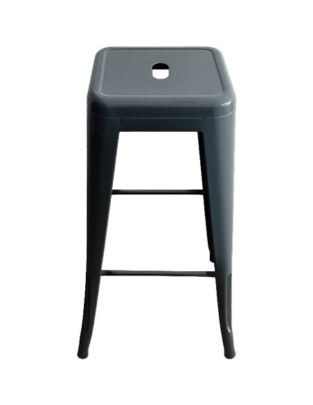 Industrial Bar Stool Steel Gray Finish 310x310x770mm | Stalwart DA-HYX504STEELGRAY