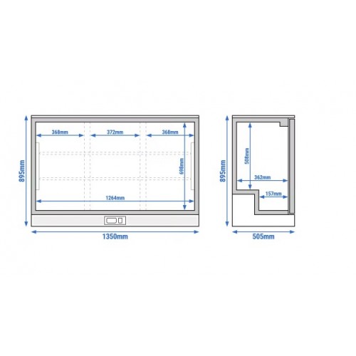 Back Bar Cooler 3 Sliding Doors 300...
