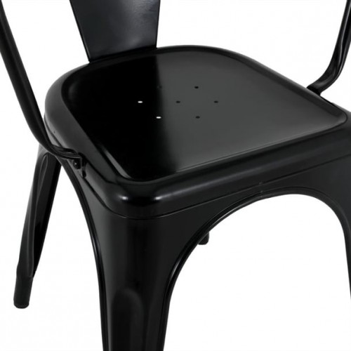 Bolero Bistro Curve Armchairs Black...