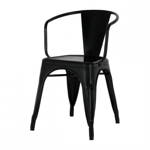 Bolero Bistro Curve Armchairs Black...