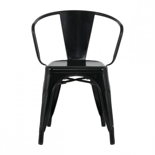 Bolero Bistro Curve Armchairs Black...