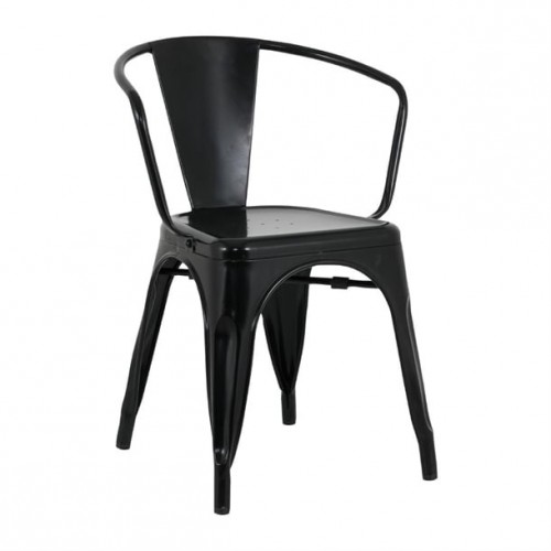 Bolero Bistro Curve Armchairs Black...