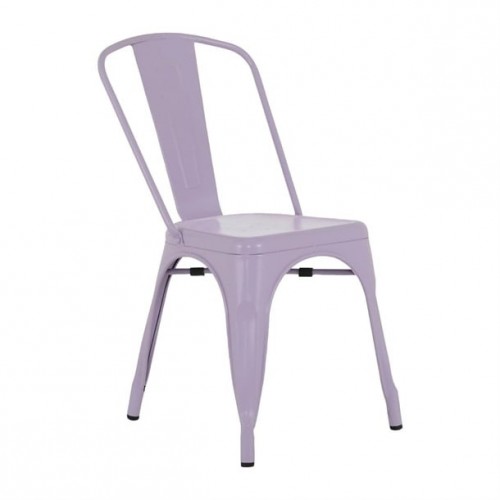 Bolero Bistro Metal Chairs Lilac Pop...