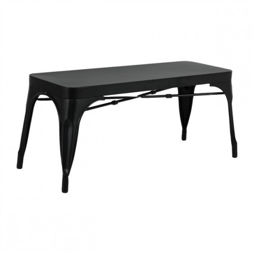 Bolero Bistro Metal Benches Black...