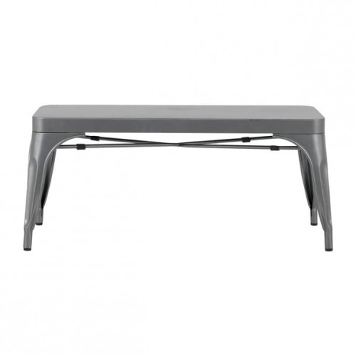 Bolero Bistro Metal Benches Gunmetal...