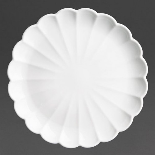 Olympia Bloom Scalloped Plates White...
