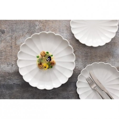 Olympia Bloom Scalloped Plates White...