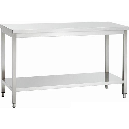 Professional Stainless Steel Work Table with Bottom Shelf 600x700x850mm | Stalwart DA-VT67SL
