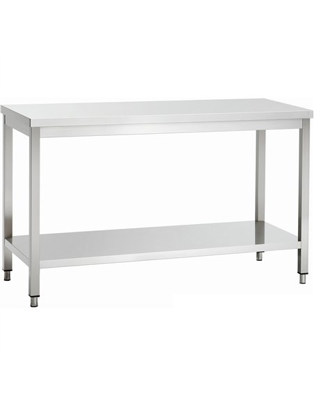 Professional Stainless Steel Work Table with Bottom Shelf 600x700x850mm | Stalwart DA-VT67SL