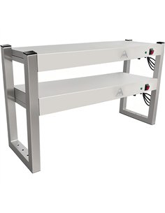 Commercial Quartz Lamp Heating Gantry Two Tiers 1200x300x625mm | Stalwart DA-VST122H