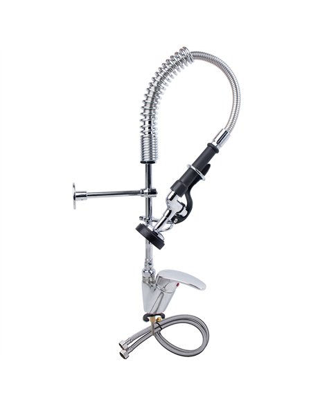 Mini Single Hole Deck Mount Dual Temperature High-Pressure Pre-Rinse Faucet Chrome Plated Brass | Stalwart DA-6801A