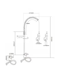 Mini Single Hole Deck Mount Dual Temperature High-Pressure Pre-Rinse Faucet Chrome Plated Brass | Stalwart DA-6801A 2