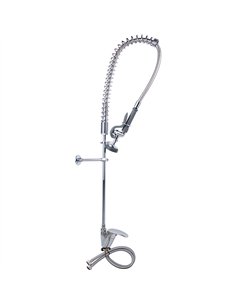 Single Hole Deck Mount Standard Pre-Rinse Faucet with Lever Handle Chrome Plated Brass | Stalwart DA-6901A
