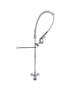 Standard Pre Rinser with Compression Cartridge and Rotary Handle Chrome Plated Brass | Stalwart DA-6902A