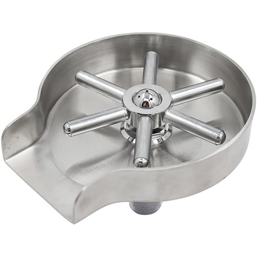 Non-Rotating Glass Rinser Stainless Steel 140mm | Stalwart DA-B1316