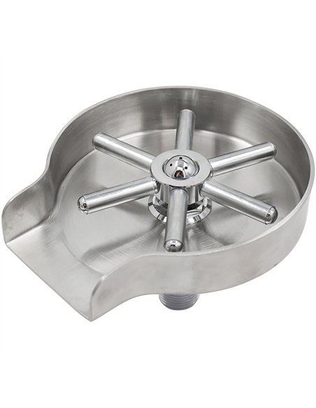 Non-Rotating Glass Rinser Stainless Steel 140mm | Stalwart DA-B1316