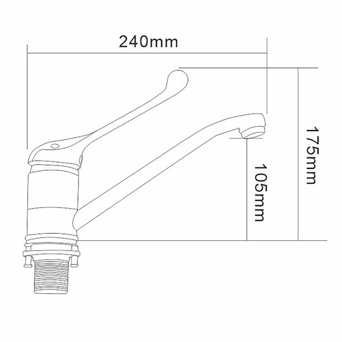 Single Hole Dual Temperature Kitchen Faucet G1/2 Inlet | Stalwart DA-B1823