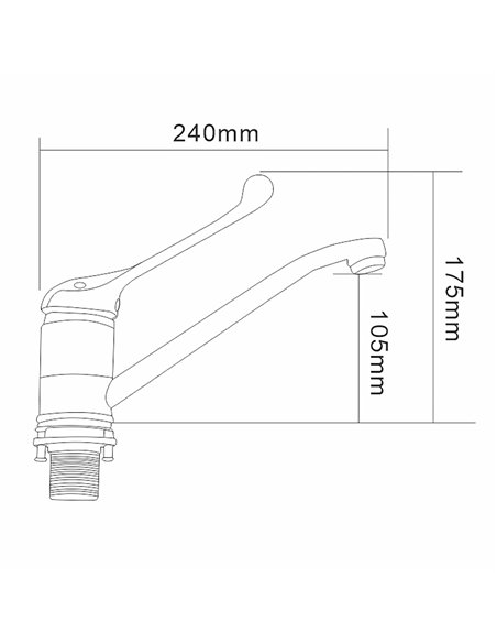 Single Hole Dual Temperature Kitchen Faucet G1/2 Inlet | Stalwart DA-B1823