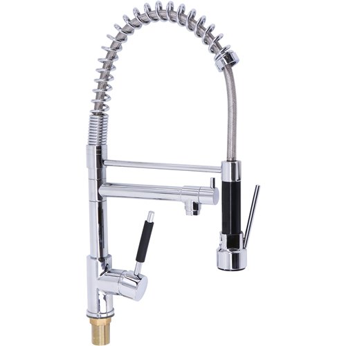Commercial Spring Pull-Down Kitchen Faucet Adjustable 500–1500mm Hose | Stalwart DA-B1841