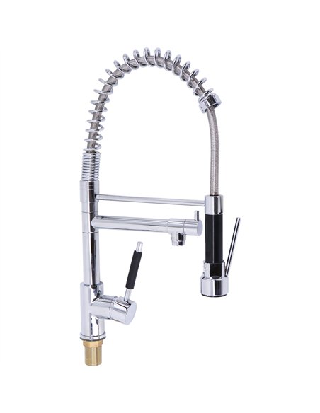 Commercial Spring Pull-Down Kitchen Faucet Adjustable 500–1500mm Hose | Stalwart DA-B1841
