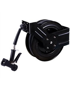 20M Epoxy-Coated Steel Hose Reel Swing Bracket Automatic Rewind Black | Stalwart DA-B71100120M
