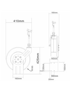 10M Epoxy-Coated Stainless Steel Hose Reel Swing Bracket Automatic Rewind Green | Stalwart DA-B71130110M 2