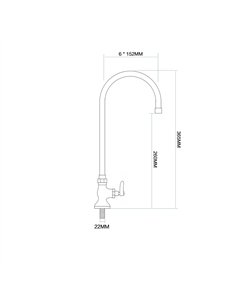Commercial Single Hole Deck Mount Faucet with 6&quot Swivel Gooseneck Chrome Plated Brass | Stalwart DA-GD3603 2