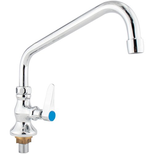 Commercial Single Hole Deck Mount Faucet with 10&quot Swing Nozzle Chrome Plated Brass | Stalwart DA-GD3612