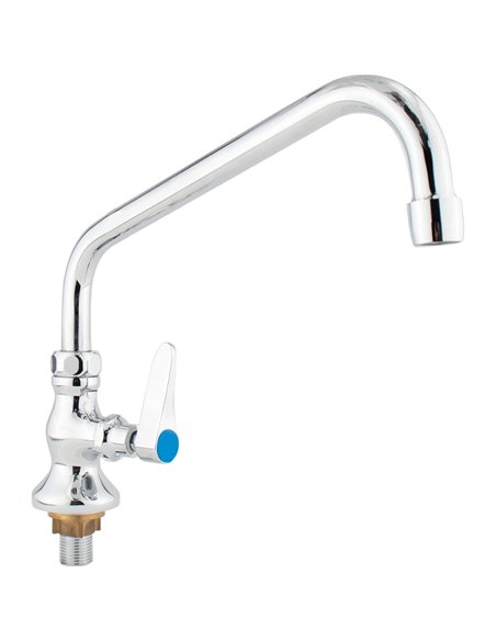 Commercial Single Hole Deck Mount Faucet with 10&quot Swing Nozzle Chrome Plated Brass | Stalwart DA-GD3612