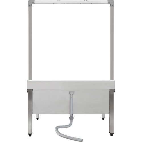 Commercial Stainless Steel Mop Sink with High Rack &amp 2-in-1 Mop Holder 1000x600x550mm | Stalwart DA-SMSJYHR10060