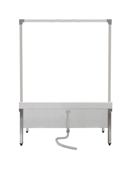 Commercial Stainless Steel Mop Sink with High Rack &amp 2-in-1 Mop Holder 1200x600x550mm | Stalwart DA-SMSJYHR12060