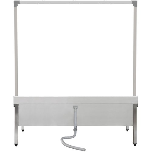 Commercial Stainless Steel Mop Sink with High Rack &amp 2-in-1 Mop Holder 1500x600x550mm | Stalwart DA-SMSJYHR15060