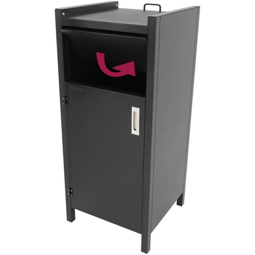 Commercial Rubbish Bin Cabinet &amp Tray Shelf 500x540x1255mm Black | Stalwart DA-TRC5054