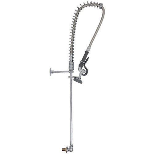 Backsplash Mount Mixing Faucet with 20&quot Riser &amp 37&quot Flexible Hose Chrome Plated Brass | Stalwart DA-EQ2811A