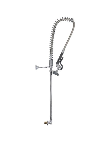 Backsplash Mount Mixing Faucet with 20&quot Riser &amp 37&quot Flexible Hose Chrome Plated Brass | Stalwart DA-EQ2811A