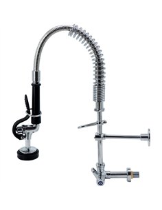 8&quot Desk Mount Mixing Faucet with 8&quot Riser &amp 18&quot Flexible Hose Chrome Plated Brass | Stalwart DA-EQ7810A