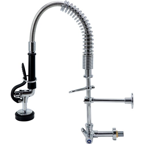8&quot Desk Mount Mixing Faucet with 8&quot Riser &amp 18&quot Flexible Hose Chrome Plated Brass | Stalwart DA-EQ7810A