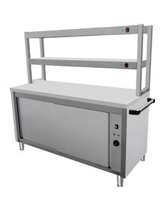 Commercial Bain Marie with 2-Layer Heated Gantry Warmer 1200x600x1500mm | Stalwart DA-VMGN3A2H