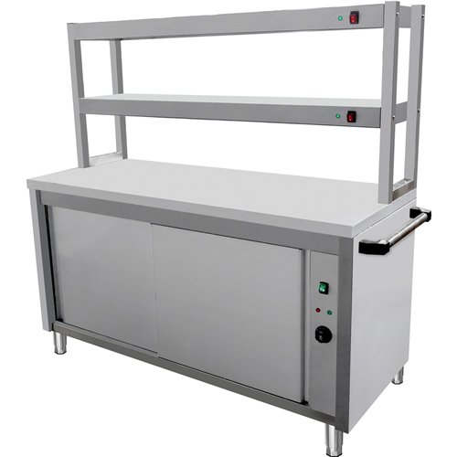 Commercial Bain Marie with 2-Layer Heated Gantry Warmer 1200x600x1500mm | Stalwart DA-VMGN3A2H