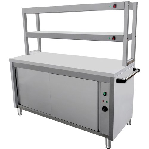 Commercial Bain Marie with 2-Layer Heated Gantry Warmer 1500x600x1500mm | Stalwart DA-VMGN4A2H