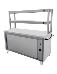 Commercial Bain Marie with 2-Layer Heated Gantry Warmer 1800x600x1500mm | Stalwart DA-VMGN5A2H