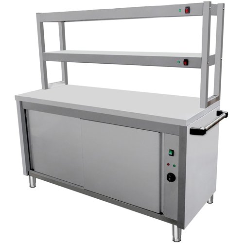 Commercial Bain Marie with 2-Layer Heated Gantry Warmer 1800x600x1500mm | Stalwart DA-VMGN5A2H