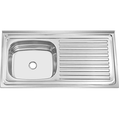 Stainless Steel Sink Single Bowl with Right Drainer 1000x500x150mm | Stalwart DA-YNG218